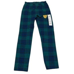 New Cat & Jack Green Plaid Tough Cotton Leggings Size 4/5